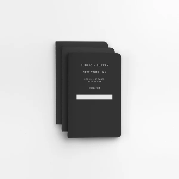 Public Supply Soft Cover Notebooks Set - Black 01