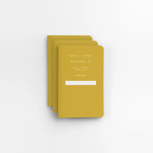 Public Supply Soft Cover Notebooks Set - Yellow