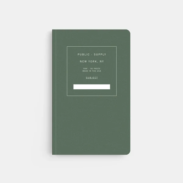 Public Supply 5 x 8 Green Soft Cover Notebook