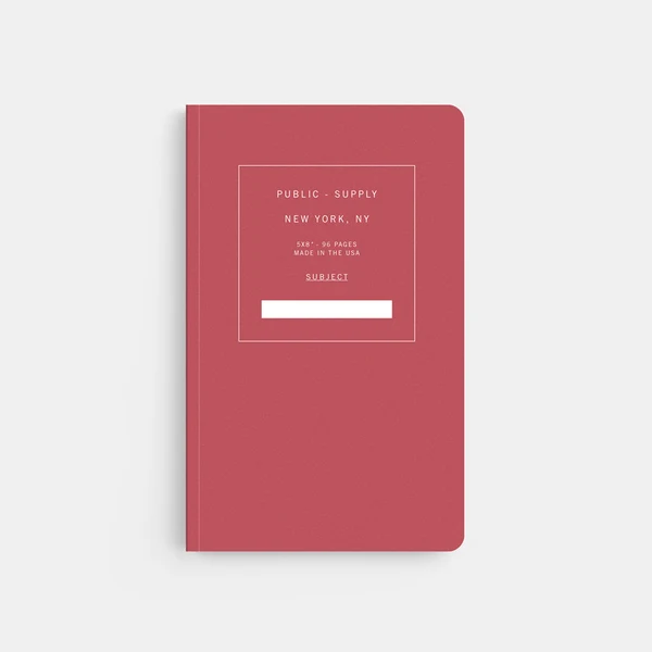 Public Supply 5 x 8 Red Soft Cover Notebook