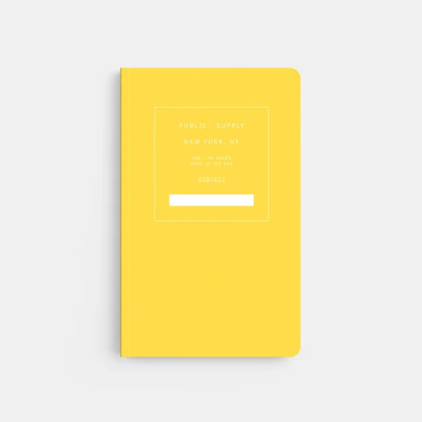 Public Supply 5 x 8 Yellow Soft Cover Notebook