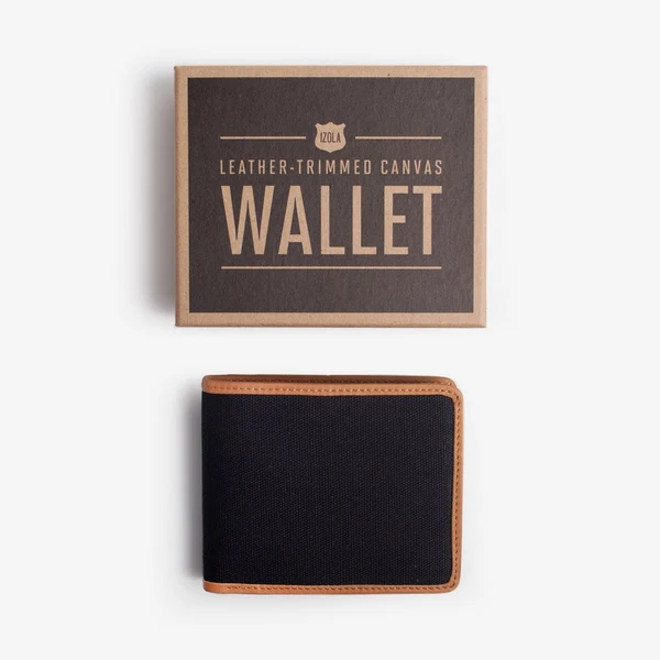 Black Leather Trimmed Wallet