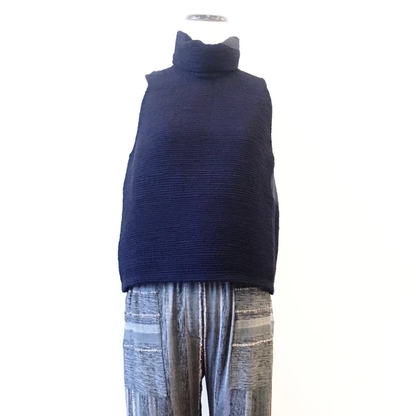 Laura Siegel Handwoven Recycled Saree T-Neck Tank