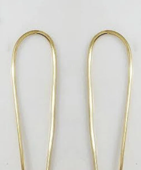 Gold Long Arc Earring