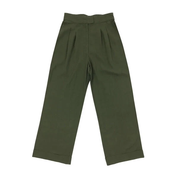 Ali Golden Roll-Cuff Pant in Olive
