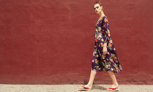 Nieves Lavi Peasant Midi Dress